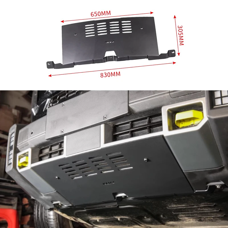 Car Front Bumper Lower Guard Plate Fit for JETOUR Traveler T2 2024 Condenser Water Tank Guard Plate Car Exterior Accessories