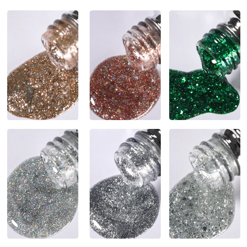 KODIES GEL Christmas Red Gel Nail Polish 15ML Semi Permanent UV Glitter Silver Gold Gel Varnish for Manicure Nails Art Design