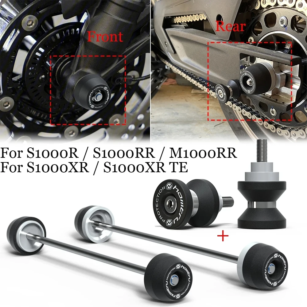 

For BMW S1000 RR S1000R M1000RR 2013-2023 / S1000XR S1000XR TE 2020-2023 Motorcycle Front Rear Axle Sliders Wheel Protection