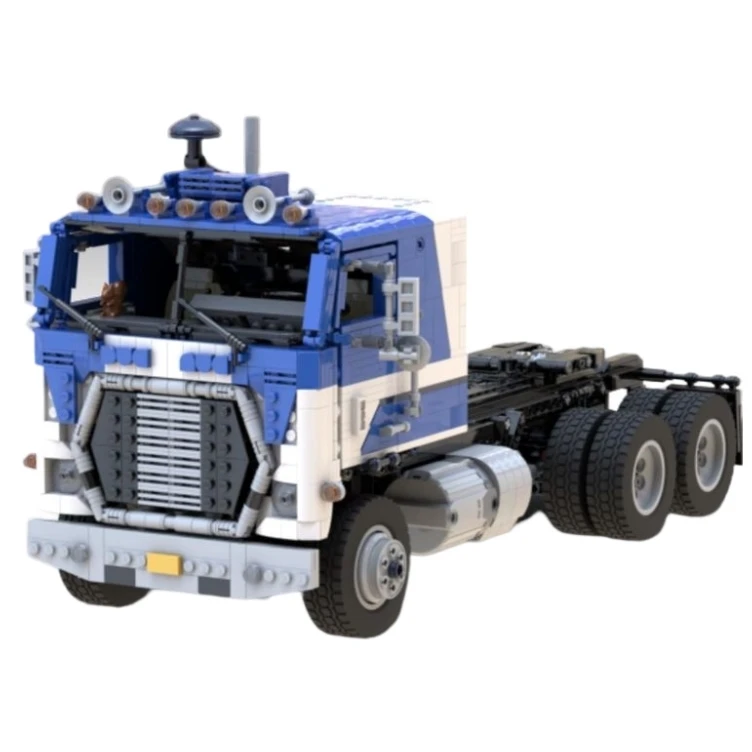 

NEW 2043PCS MOC 1:17 WT9000 Cabover RC engineering container tractor dump trailer tower head creative ideas Toy TechnologyBlocks