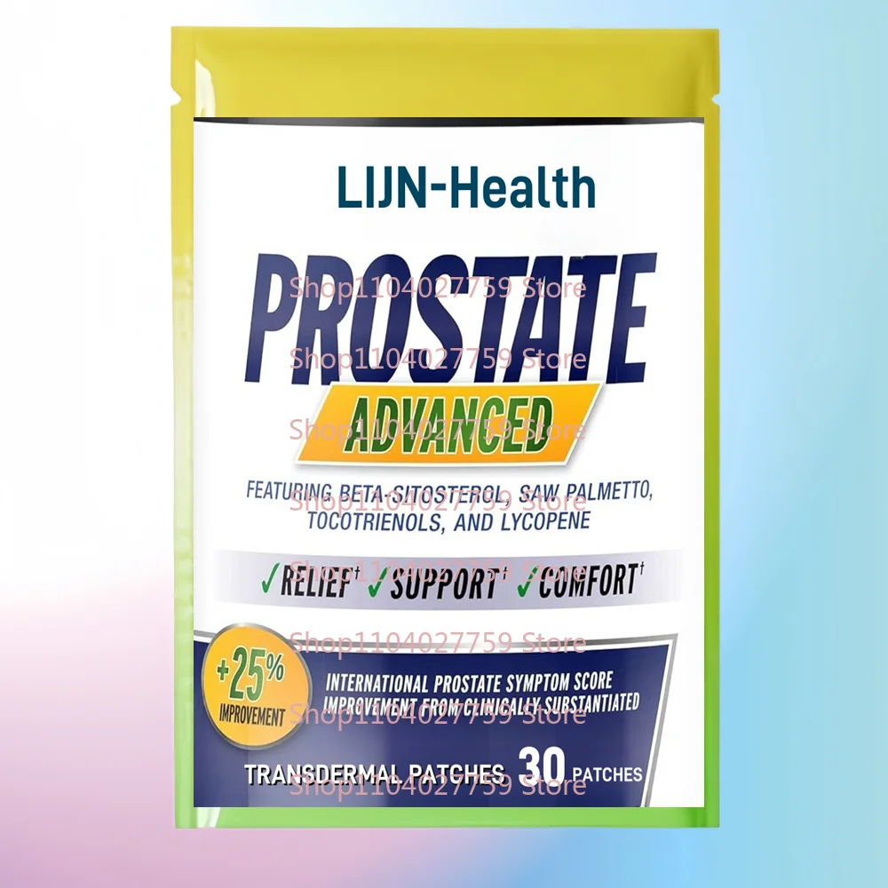 

30 трансдермальных пластырей Advanced Prostate с экстрактом пальметто для мужчин, для облегчения состояния мочевого пузыря и мочевыводящих путей