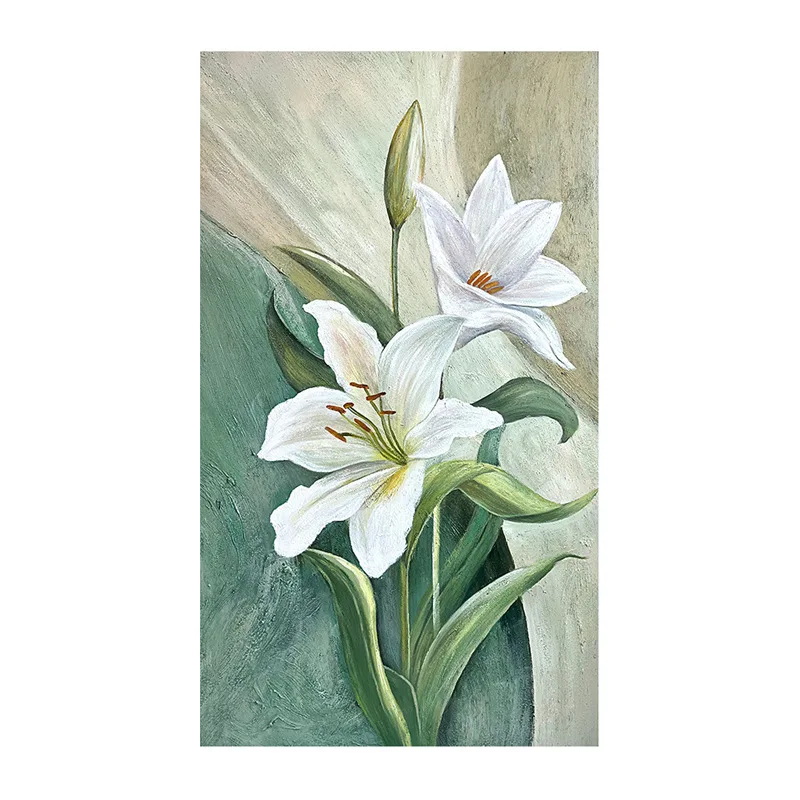 

Pure hand-painted large flower oil painting sofa background living room bedroom painting entrance dining room