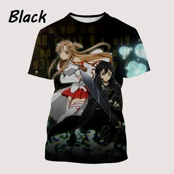 Trendy Casual Round Neck Short Sleeve Janpanese Anime 3D Printing T-shirt Fashion Hip Hop Street Style Harajuku Unisex T-Shirt