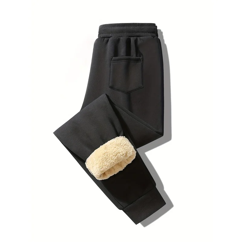 Men's Winter Thick Warm Sports Pants With Wool Lining For Warmth And Comfort Gym Outdoor Activity Jogging Pants