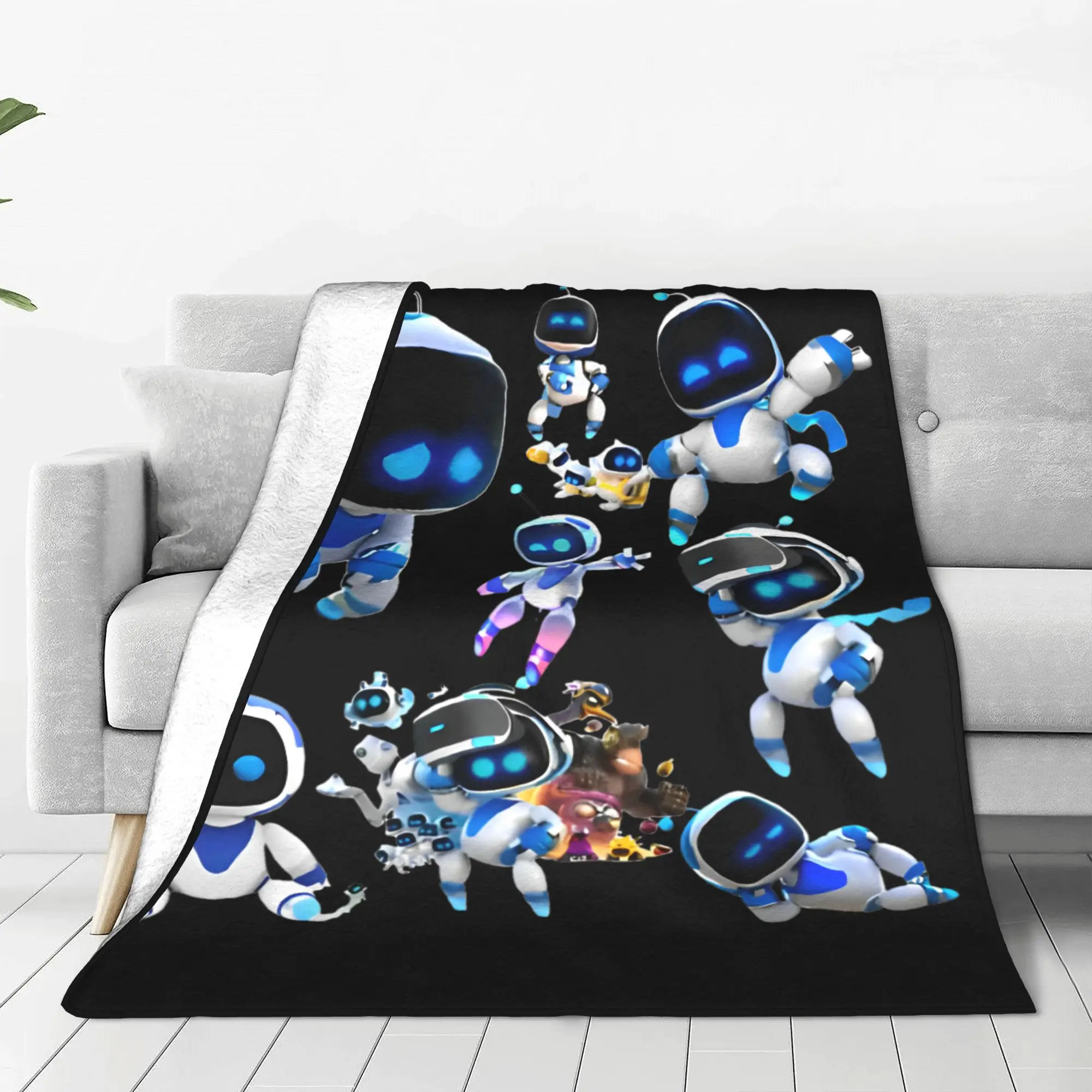 ASTRO BOT Blankets Fleece Spring/Autumn Astrobot Gamer Robot  Multifunction Super Soft Throw Blanket for Bed Travel Quilt