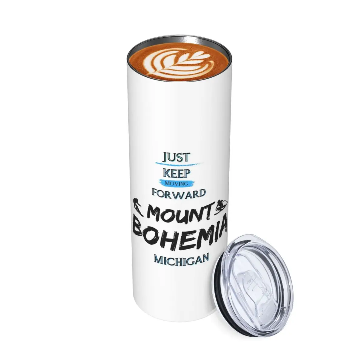 Mount Bohemia. Gift Ideas For The Ski Enthusiast Stainless Steel Tumbler Insulated Mugs Thermal Cold Cups Straw With Lid 20oz