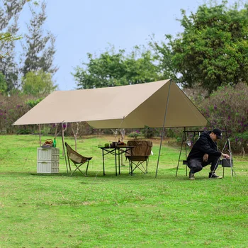 Tomshooo 1/2 사람 초경량 캠핑 텐트, 단일 레이어 휴대용 하이킹 텐트, 자외선 차단 코팅 UPF 30 +, 야외 해변 낚시용 