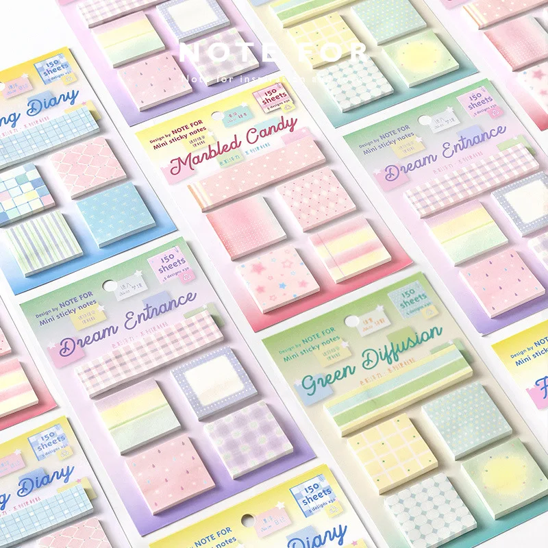 120sheets Mini Combination  Notes, Color Buoyancy Series Ins Fresh Polka Dots Basic Message Sticky Notes Memo Pad Sticky Notes