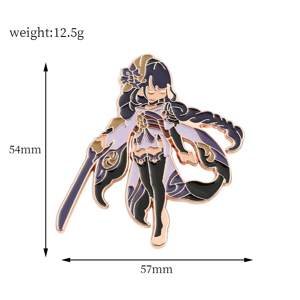 Game GENSHINIMAPCT Brooch Cosplay Figure Badge Enamel Brooch Clothing Backpack Pins Jewelry Accessories for Fans Gifts