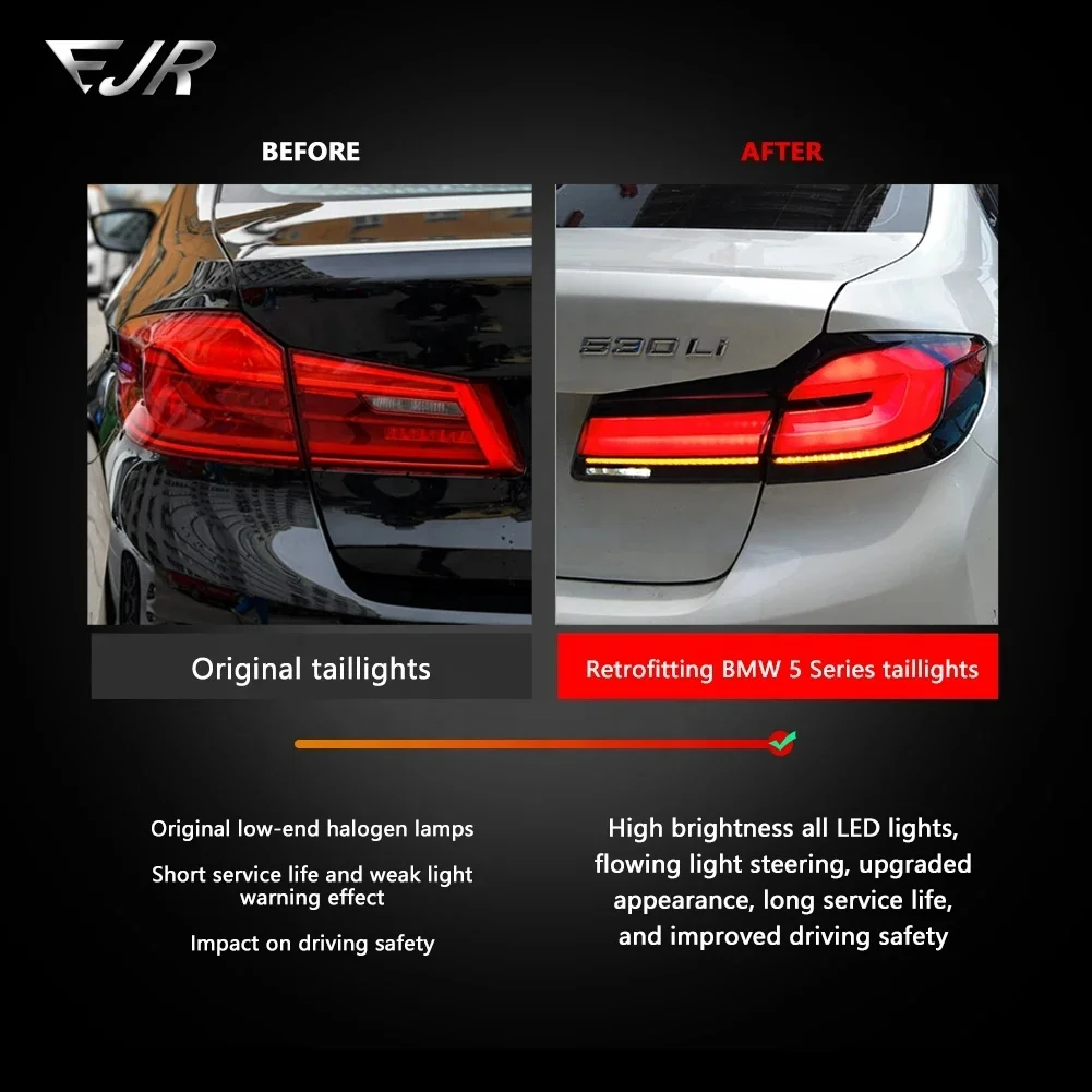 For 2018-2020 BMW 5 Series G30 G38 Upgrade 21 new LED taillights LCI 525 530 540 Automotive taillights