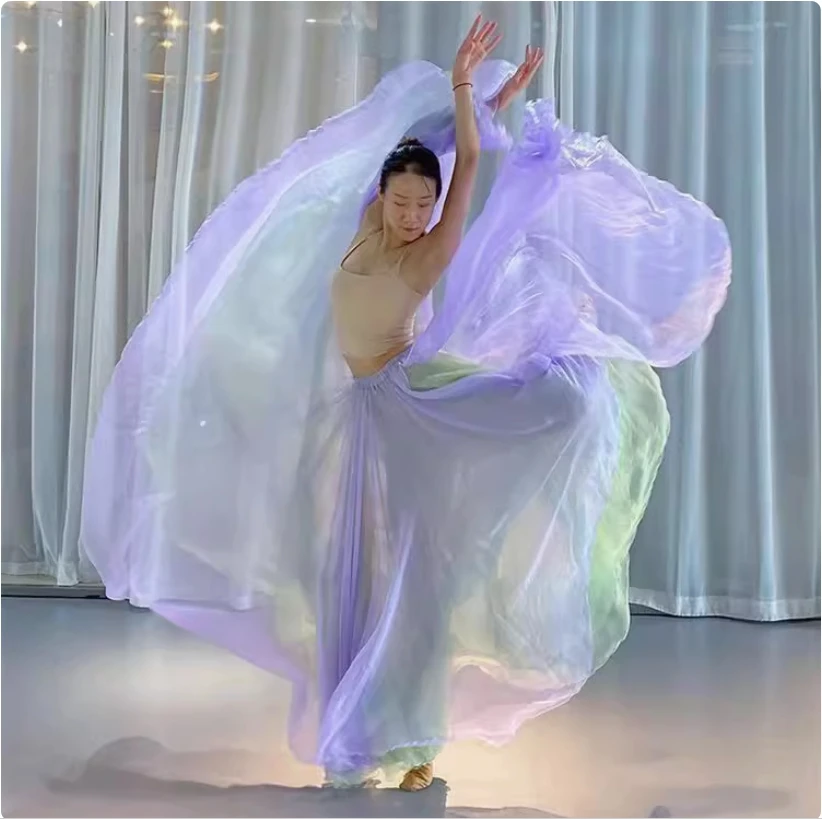クラシックダンスドレスエレガントな芸術試験liufei-720度二層ツートンカラーの妖精ビッグスイングスカート