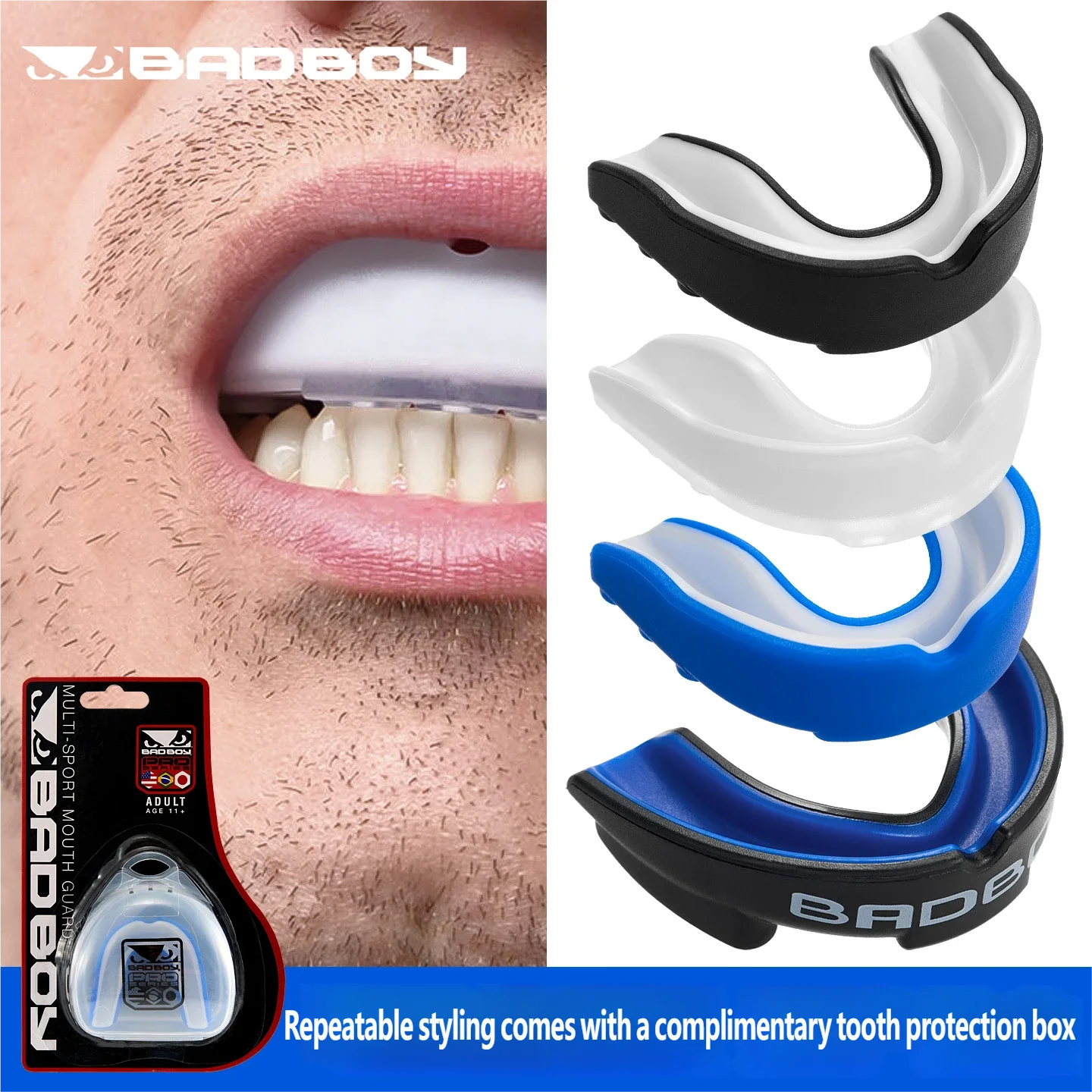 Professional Boxing and Sanda Double-Layer Thick Mouthguard for Adults and Kids, Protective Gear for Combat Sports