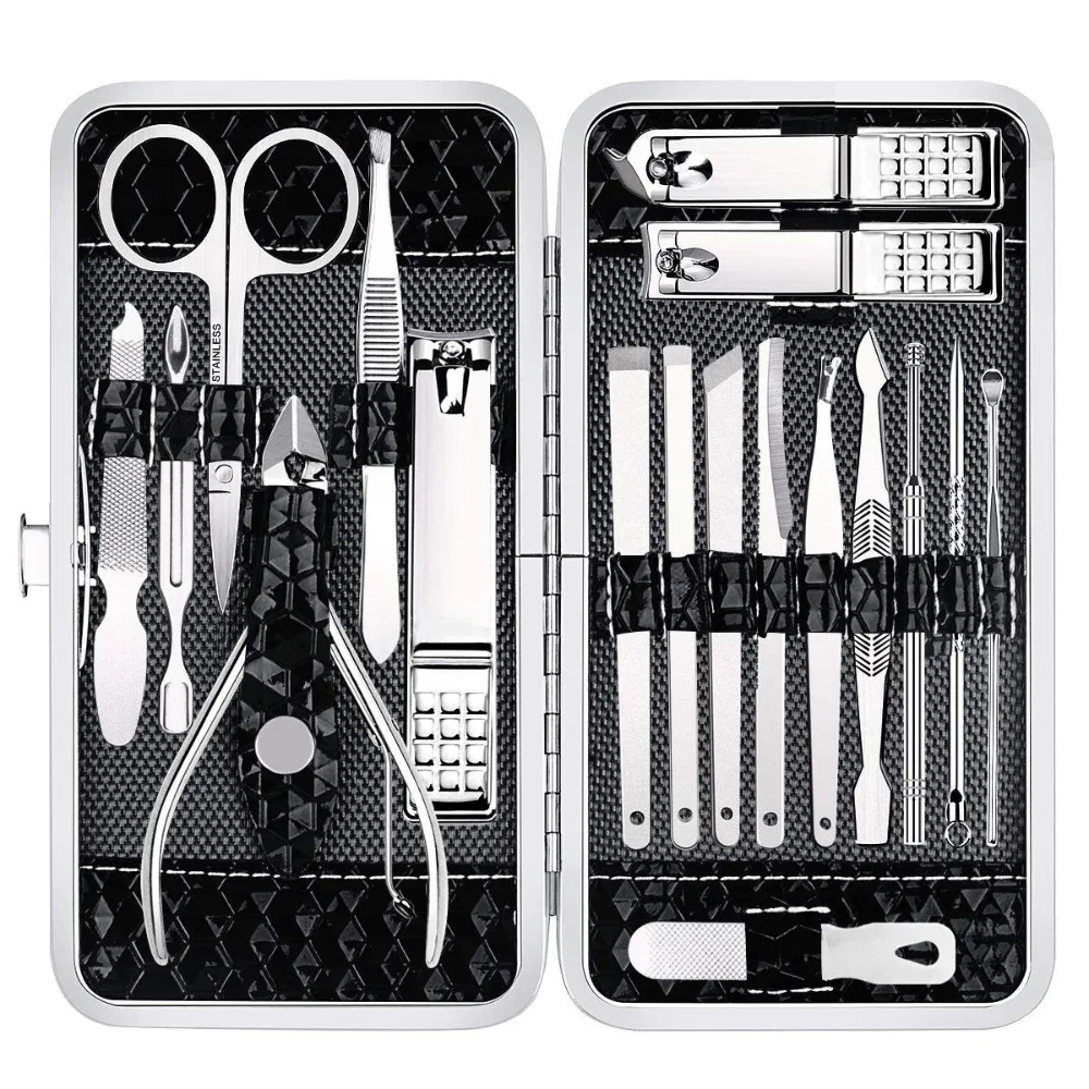 

Nail Care Kit with Travel Case – Professional Fingernail & Toenail Clippers for Men & Women, Grooming Set for Home or On-the-Go
