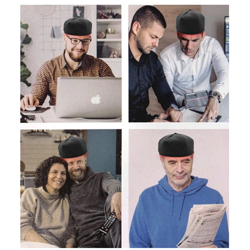 Red light & Near Infrared Therapy Cap for Hair Growth 660nm 830nm LED Hat Helmet Pigarlic Oily Natural Device Head relaxation image 5
