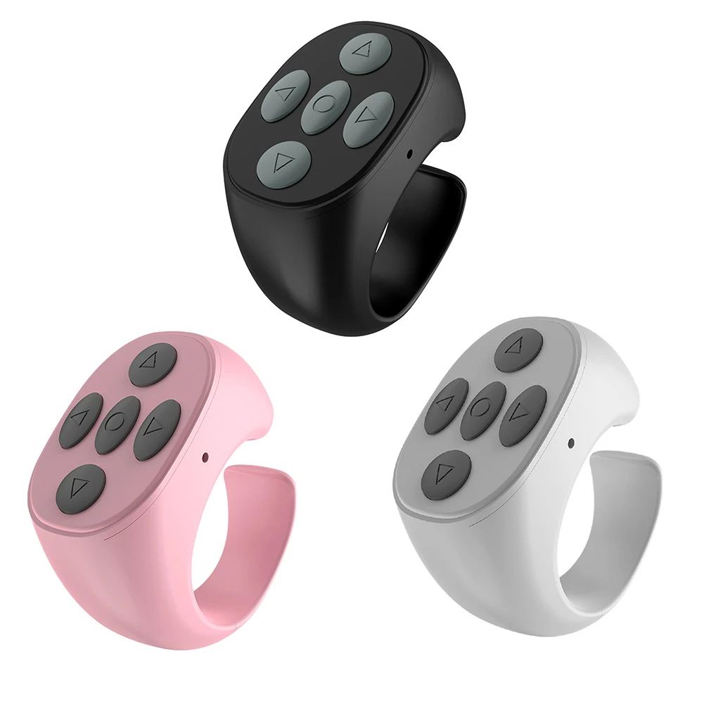 For TikTok Ring Bluetooth Remote Control Fingertip Selfie Video Controller Automatic Page Turner Browsing Ring For Mobile Phone