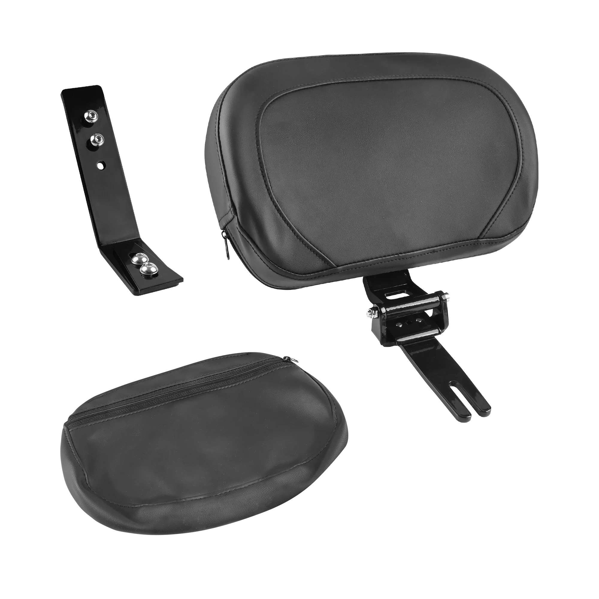 Motorcycle Seat Accessories Adjustable Driver Backrest Mount Kit with Storage Pouch for Can-AM Spyder F3 F3S F3T F3LTD 2015-2024