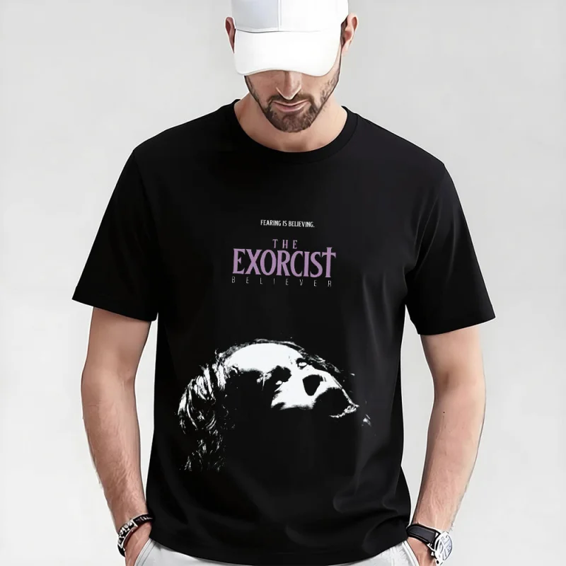 

Retro Horror Movie The Exorcist 0317 Sacry Halloween Gift t shirt Supernatural Darkness World Graphic Clothes Large size Tops
