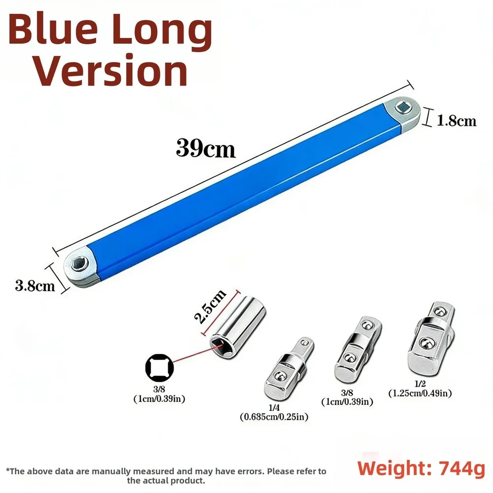 Extension With Ratchet Teeth Bit And Socket Set For Wrench For Machinery Hand Tool Stainless Steel Wrench