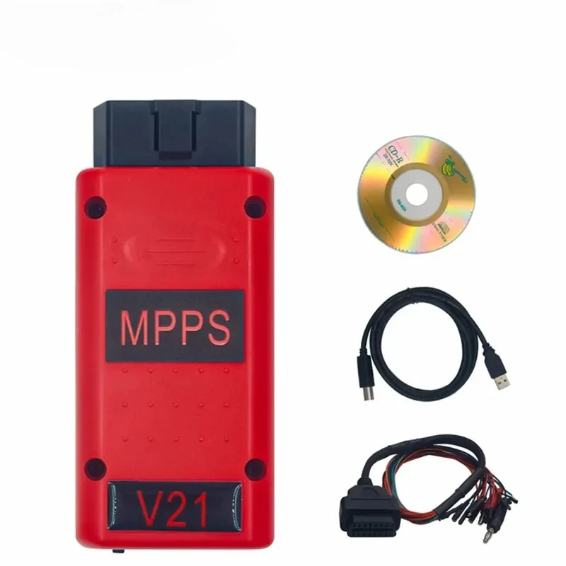 Unlimit MPPS V21 With Reset Button Life Time Use Mpps Full Chip With Breakout Tricore Cable OBD2 ECU Programmer Chip Tuning Tool
