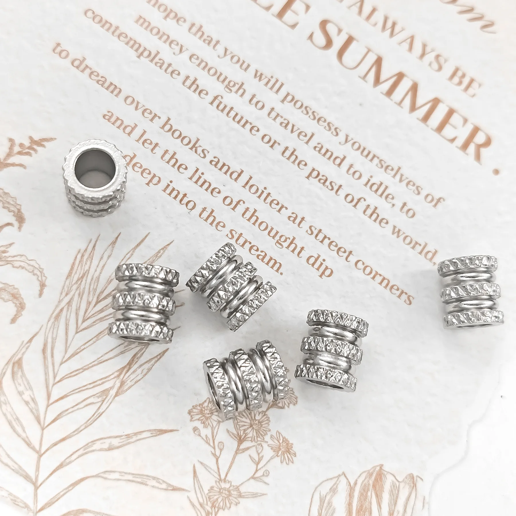 

20Pcs Stainless Steel Spacer Beads Jewelery Materials DIY Accessories for Bracelets Necklace Crafting Supplies Wholesale