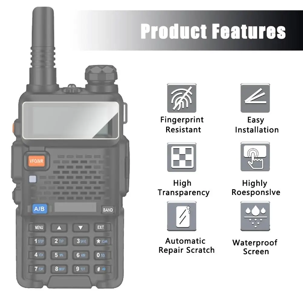 Pour Baofeng Interphone UV-5R Film Haute Définition Film Anti-rayures VPN film anti-pression Film Anti-bleu Film De Protection