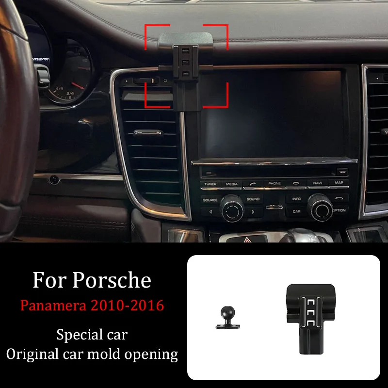 For Porsche Panamera 2010-2016 Accessories Car Phone Infrared Sensor Bracket Wireless Charger DIY Custom Pattern Bracket