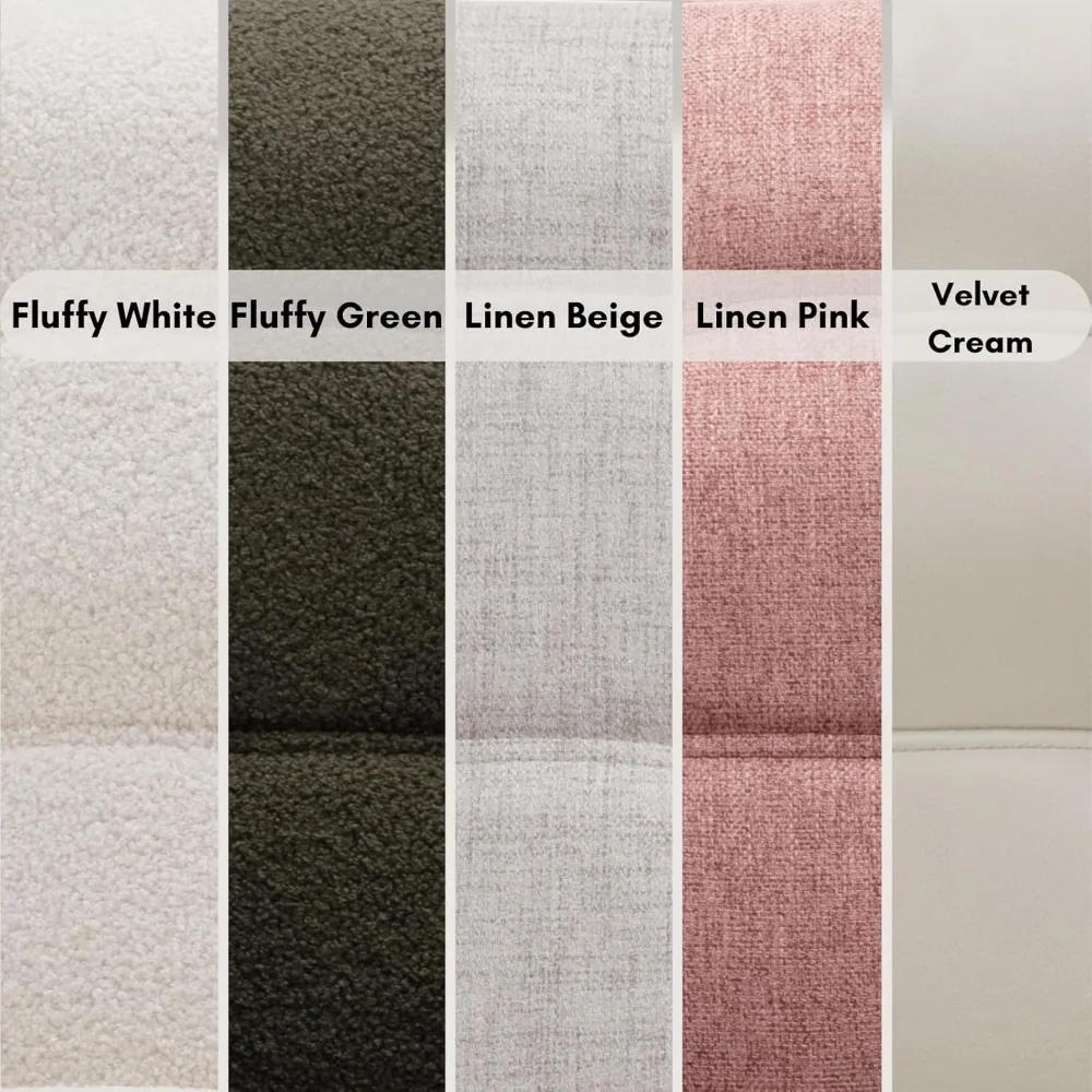 مقعد حب صغير مقاس 48 بوصة للمساحات الصغيرة، أريكة شيربا الصغيرة الحديثة بمقعدين من المخمل مع ظهر مبطن وأرجل ذهبية #6