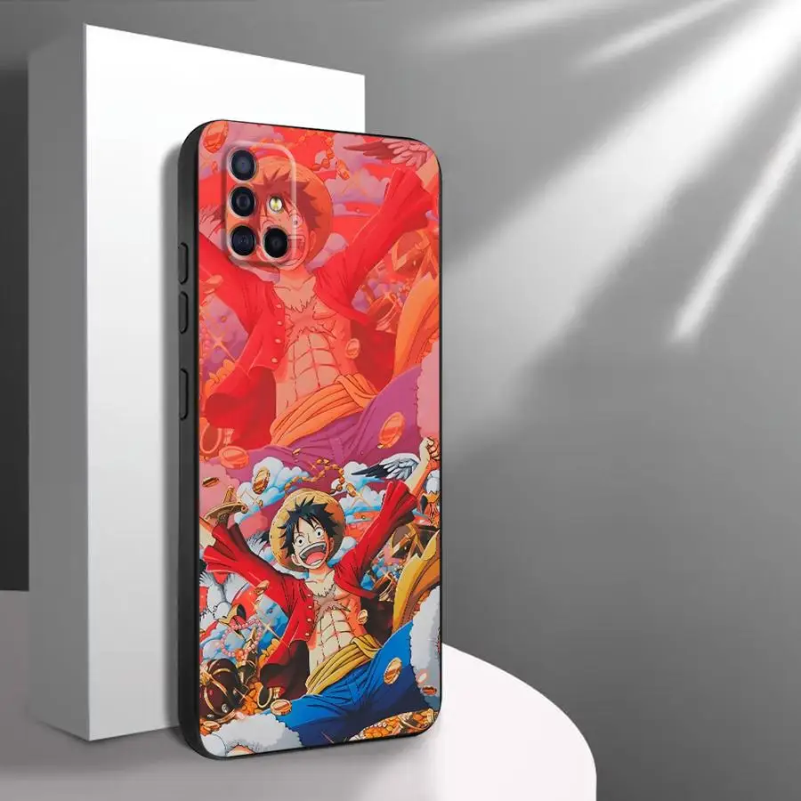 Casing One Piece Keren Luffy Zoro untuk Samsung Galaxy Note S8 9 S9 20 Ultra 10 Plus S10 8 Sampul Ponsel Hitam Lembut