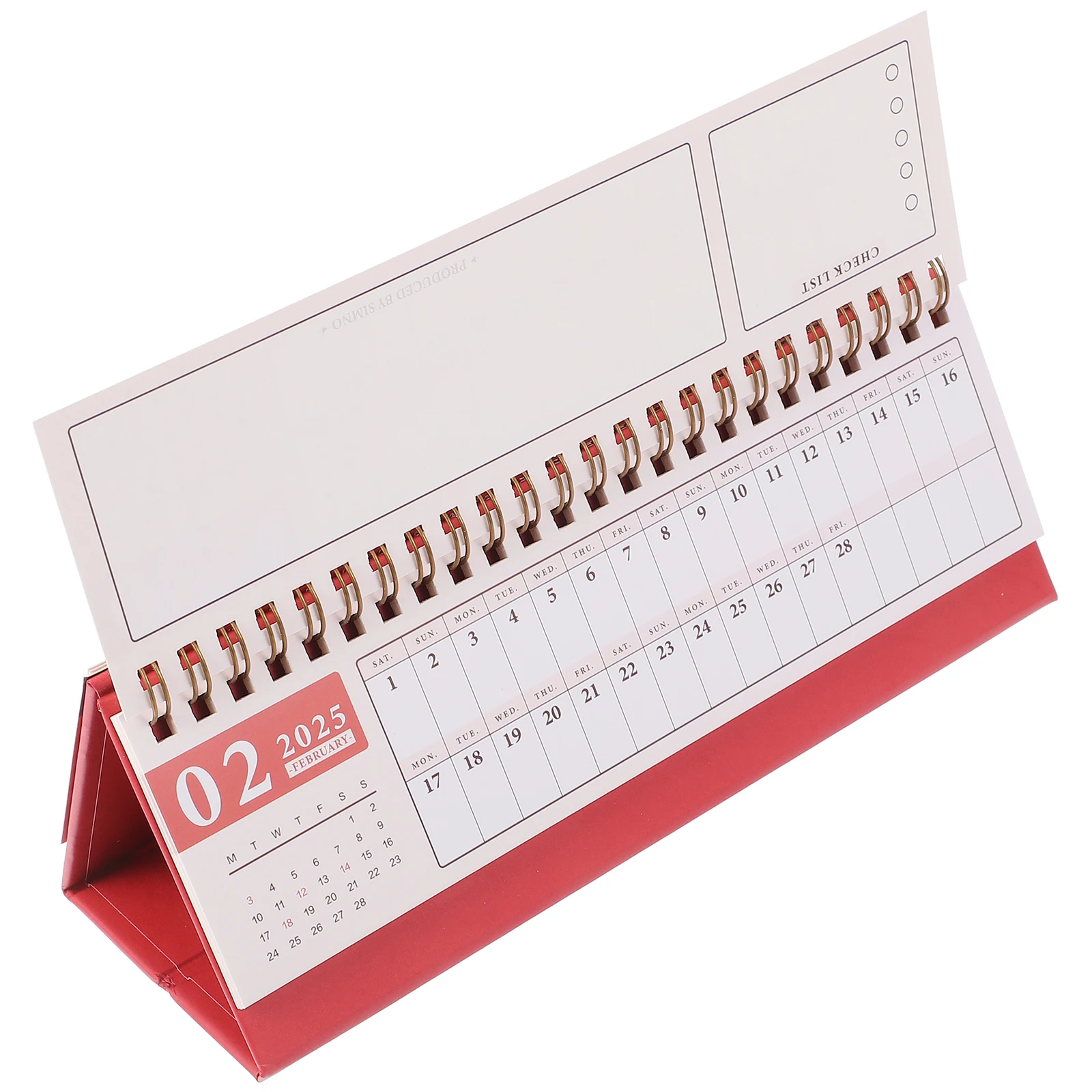 

Mini Desk Calendar 2025 Edition Horizontal Planner Small Office Desktop Schedule Paper Material Fade Resistant Writing Smooth