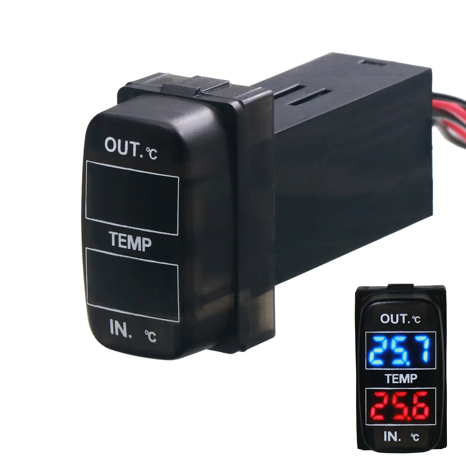 

Dual Temperature Display Inside And Outside The Car Dual Temperature Sensor For Mitsubishi ASX Lancer Outlander Pajero-AU62