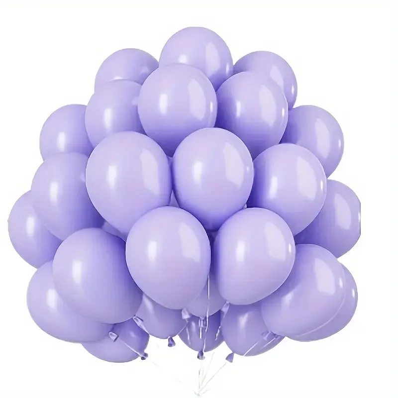 50Pcs 5 Inch + 10 Inch Black Purple Latex Balloons Set Thickened Matte Party Balloons For Birthday Wedding Halloween Baby Shower Decorations