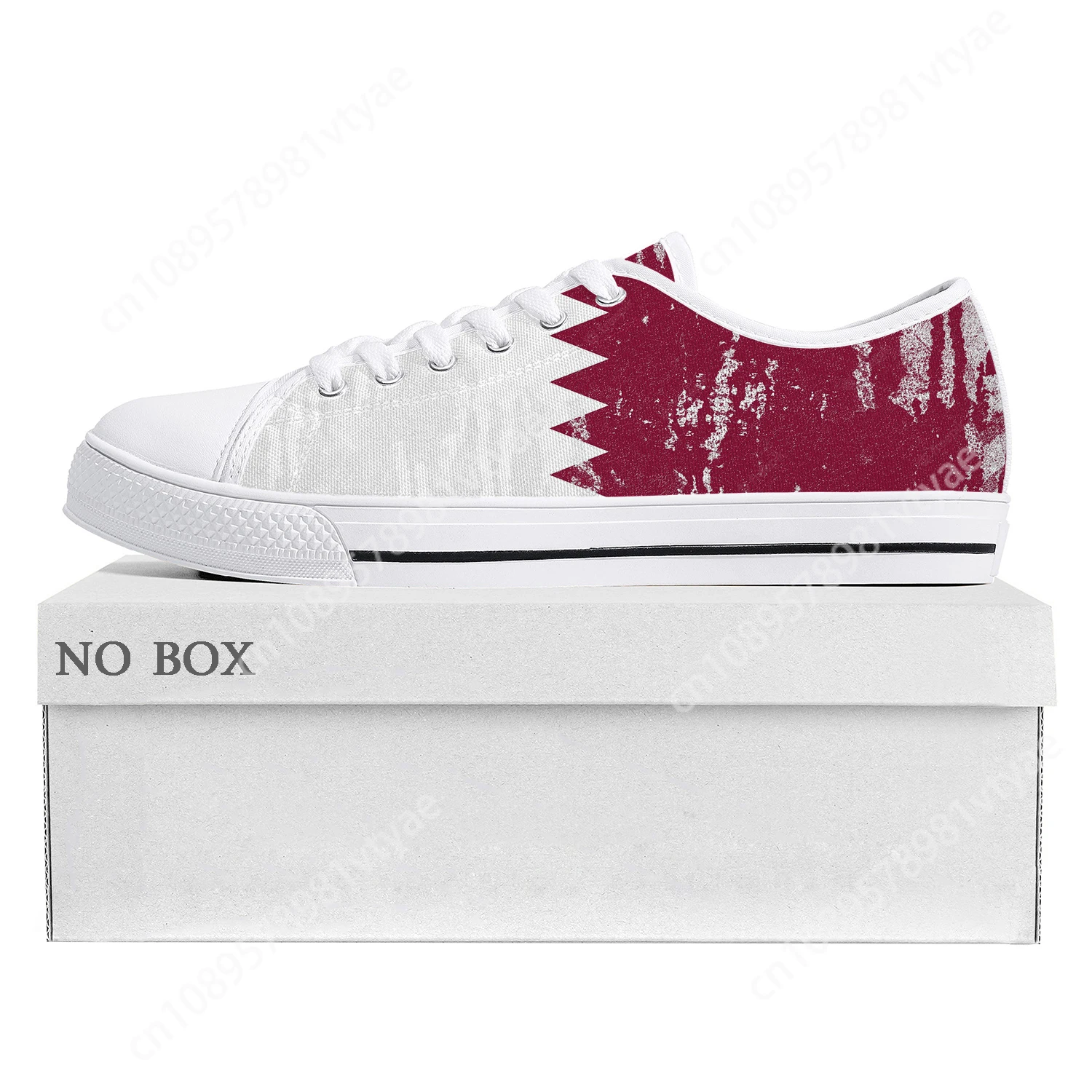 

Qatar Flag Low Top High Quality Sneakers Mens Womens Teenager Canvas Sneaker Qatar Prode Fashion Casual Couple Shoes Custom Shoe