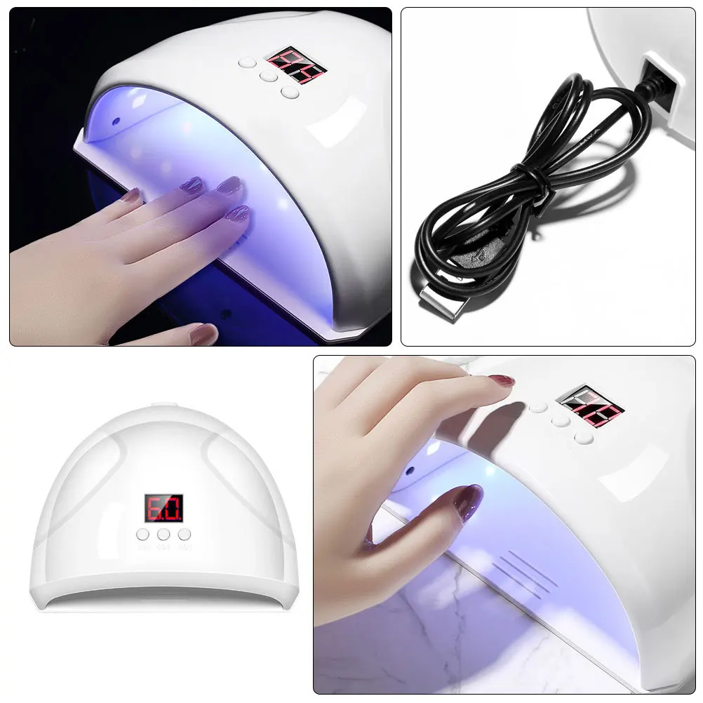 36 واط Uv Led المزدوج ضوء مسمار مصباح عرض كبير 30S 60S 90S الموقت الاستشعار التلقائي ل هلام البولندية علاج مانيكير أداة مسمار الفن تجفيف