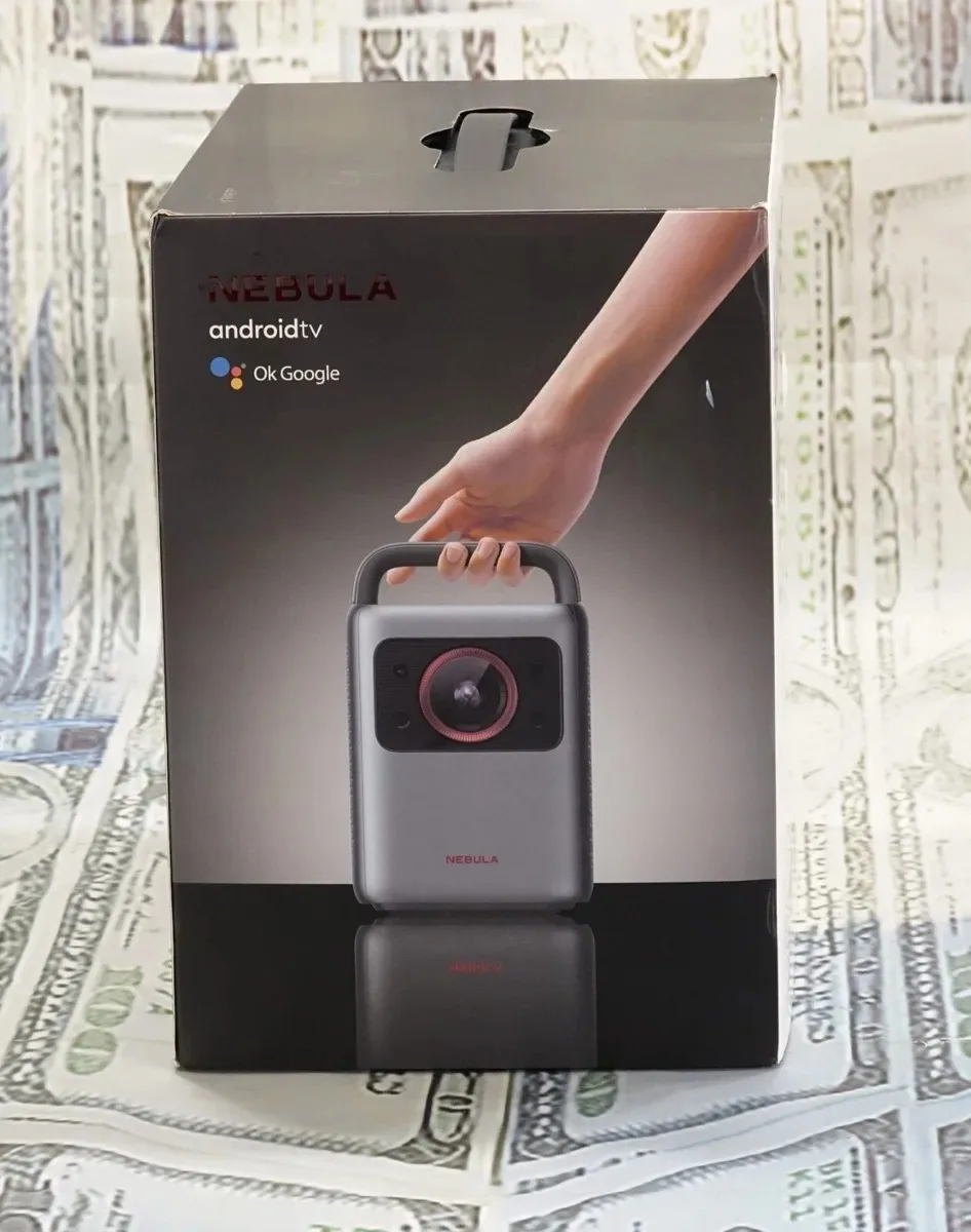 

BRAND NEW NEBULA Cosmos Laser 4K Projector, 2200 ANSI Lumens, Android TV with Dongle, Autofocus, Auto Keystone Correction, Scree