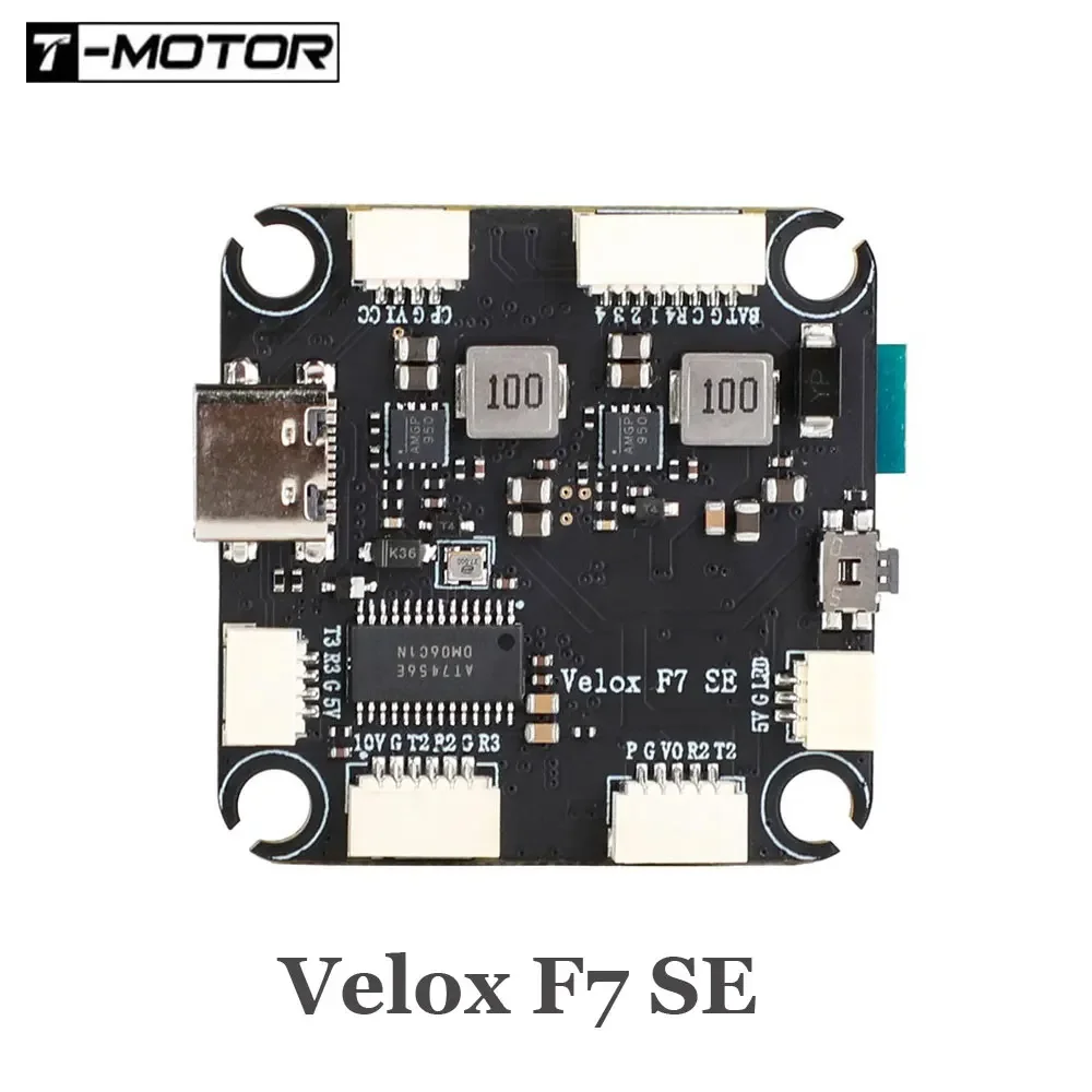 T-motor-velox f7 seフライトコントロール,ワイヤレス,Bluetooth,デュアルbec,ブラックボックス,hdサポート,アナログ,vtv,12-27v,3-6s,fpvドローン128m