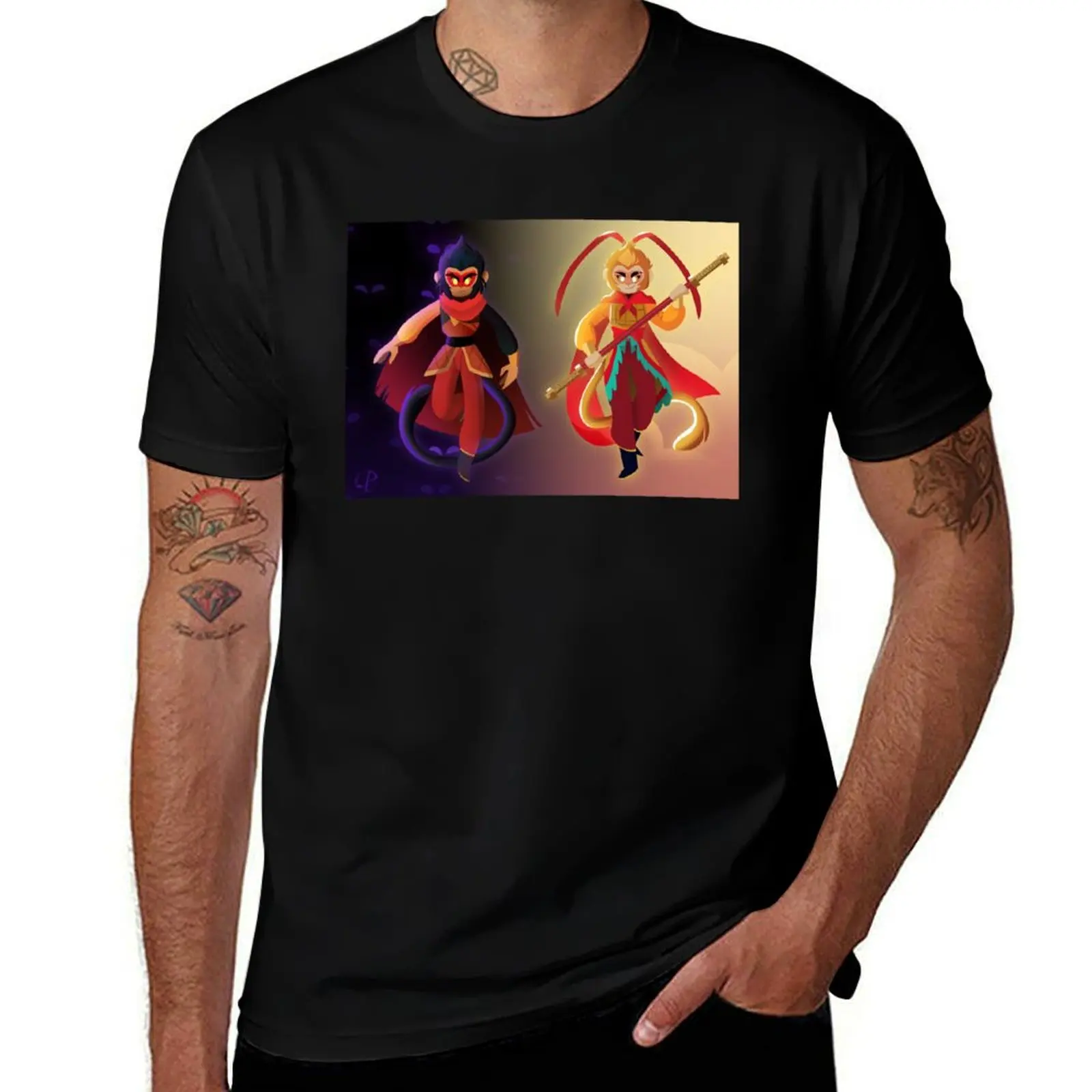 The Sun and the Moon T-Shirt Fashion Pattern Printed Tee Shirt