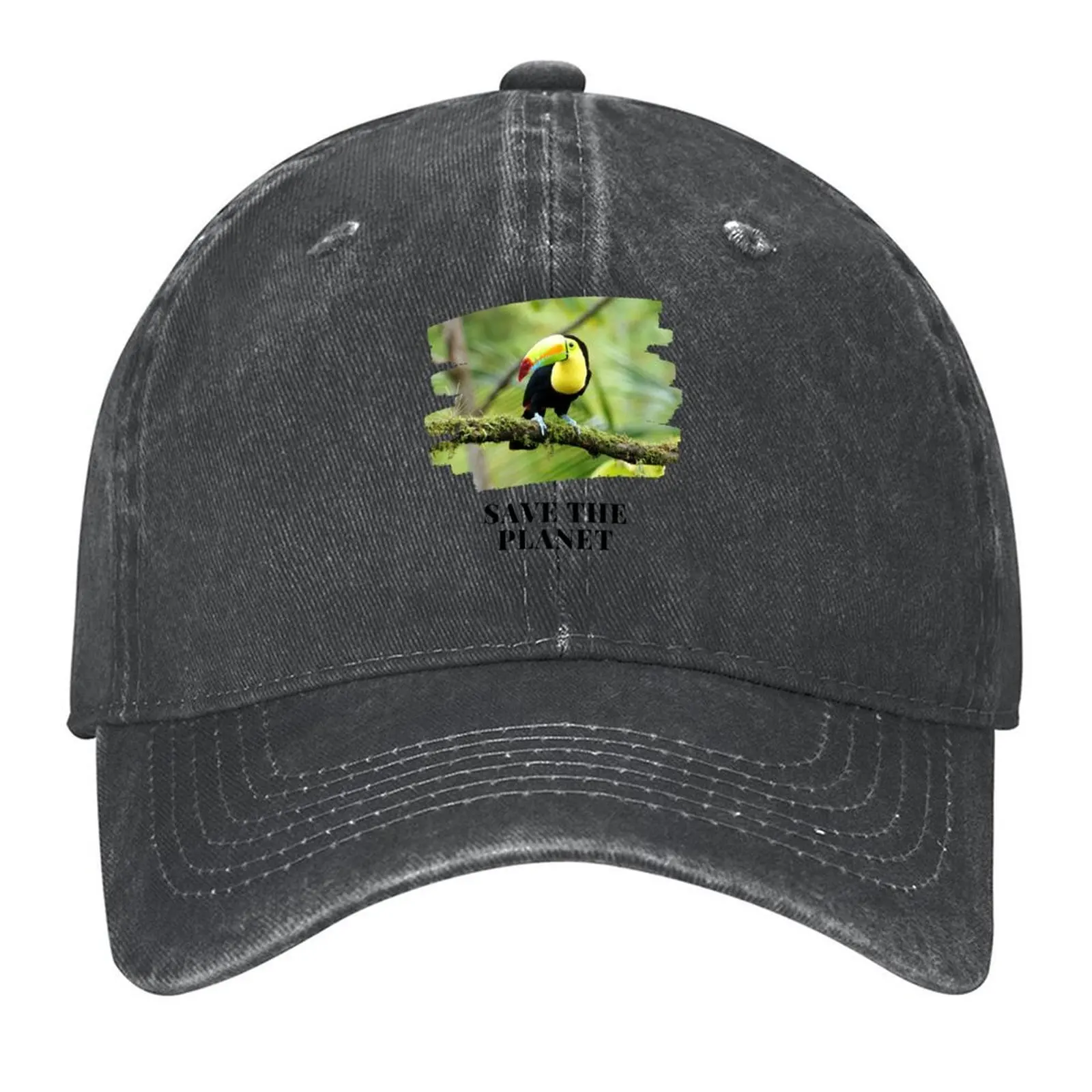 

Hello From the Toucan. Save the Planet! Baseball Cap funny hat Male hat tactical cap fishing hat Man Women's