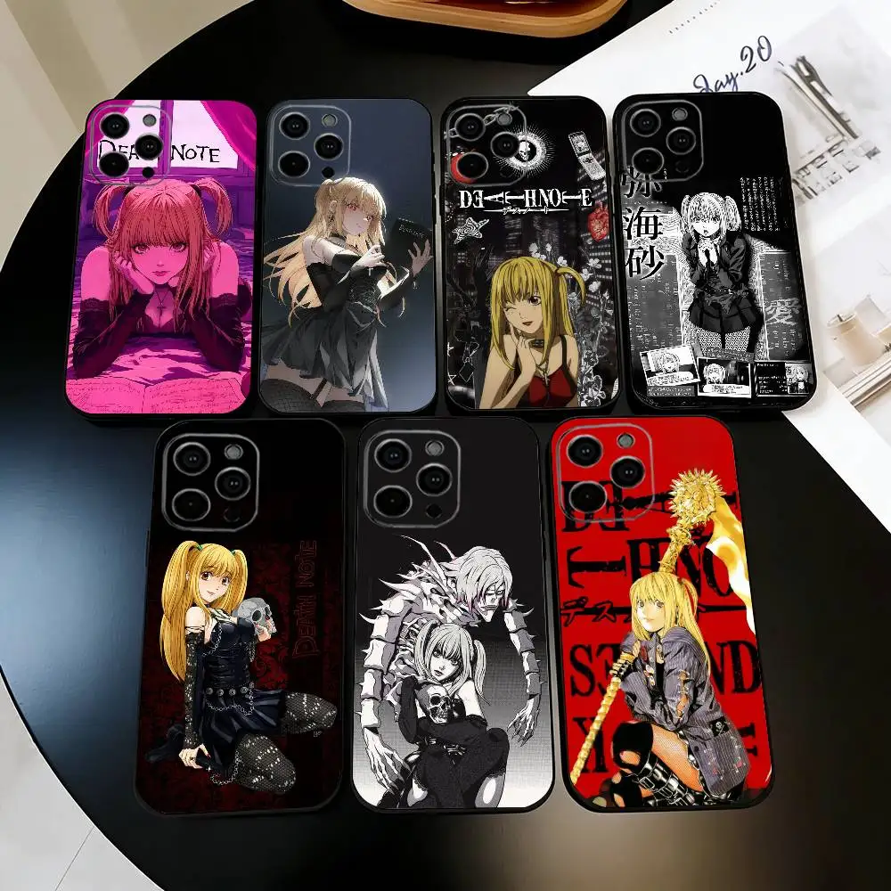 

D-DeathS N-NoteS M-MisaS A-Amane-es Phone Case Silicone Soft For IPhone 17 16 15 14 13 12 11 X XR Plus Pro Max Plus