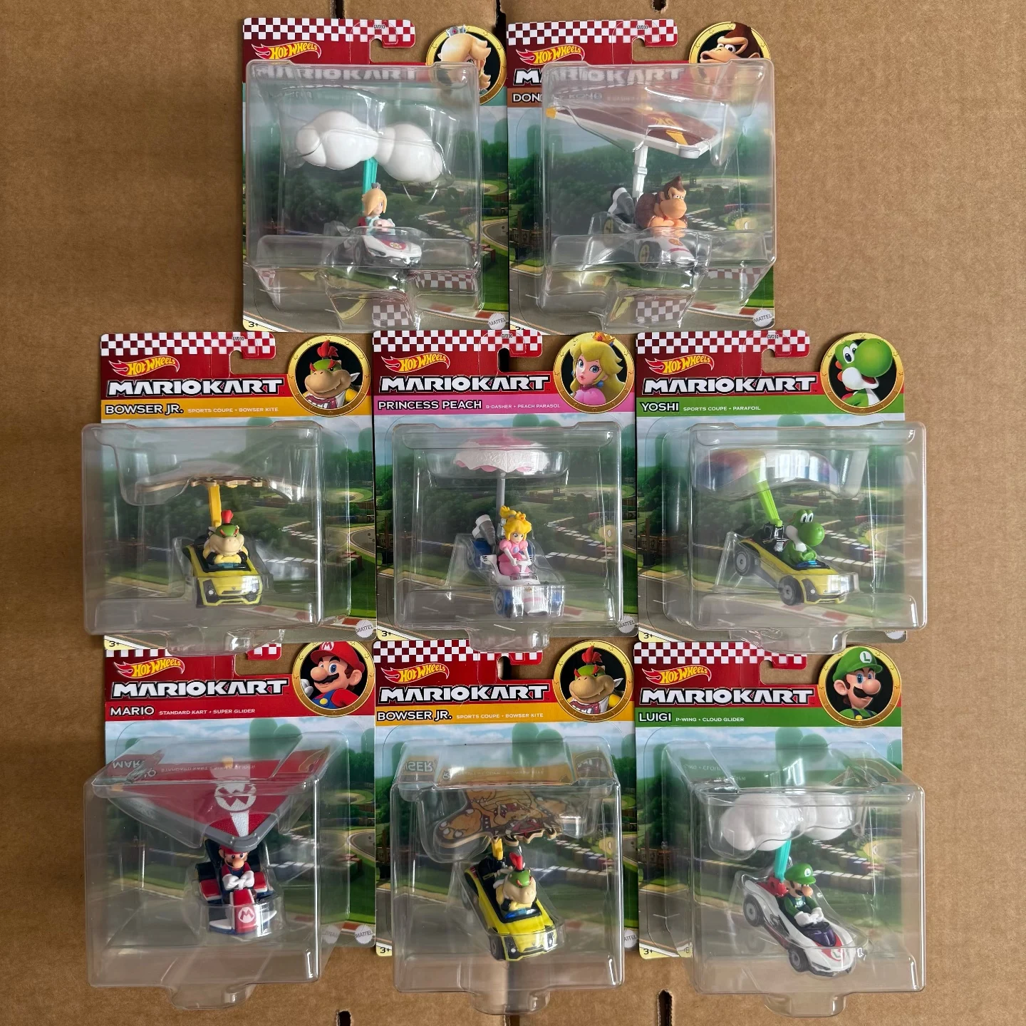 العجلات الساخنة لفيلم سوبر ماريو بروس كارت بلاي سيارة واريو لويجي سباك فان كوبا تروبا العلجوم دونكي كونغ يلقي نموذج سيارة لعبة #2