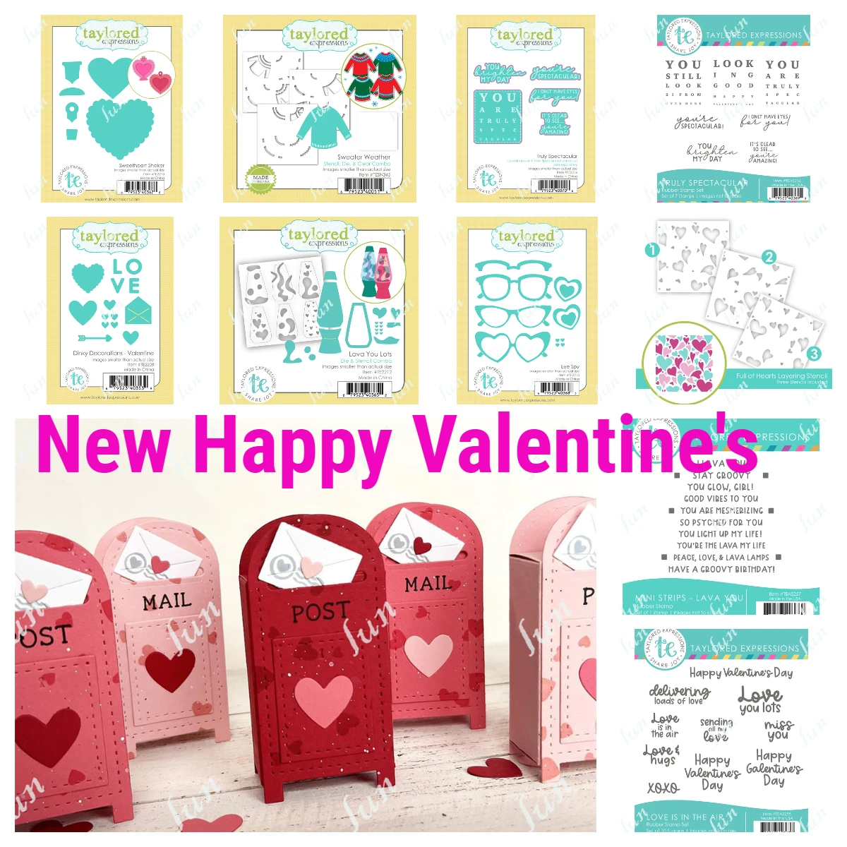 

Happy Postage Stamp Stamps and Dies Valentines Decoration Sweetheart Shaker Metal Cutting Dies Stencil Template DIY Scrapbooking