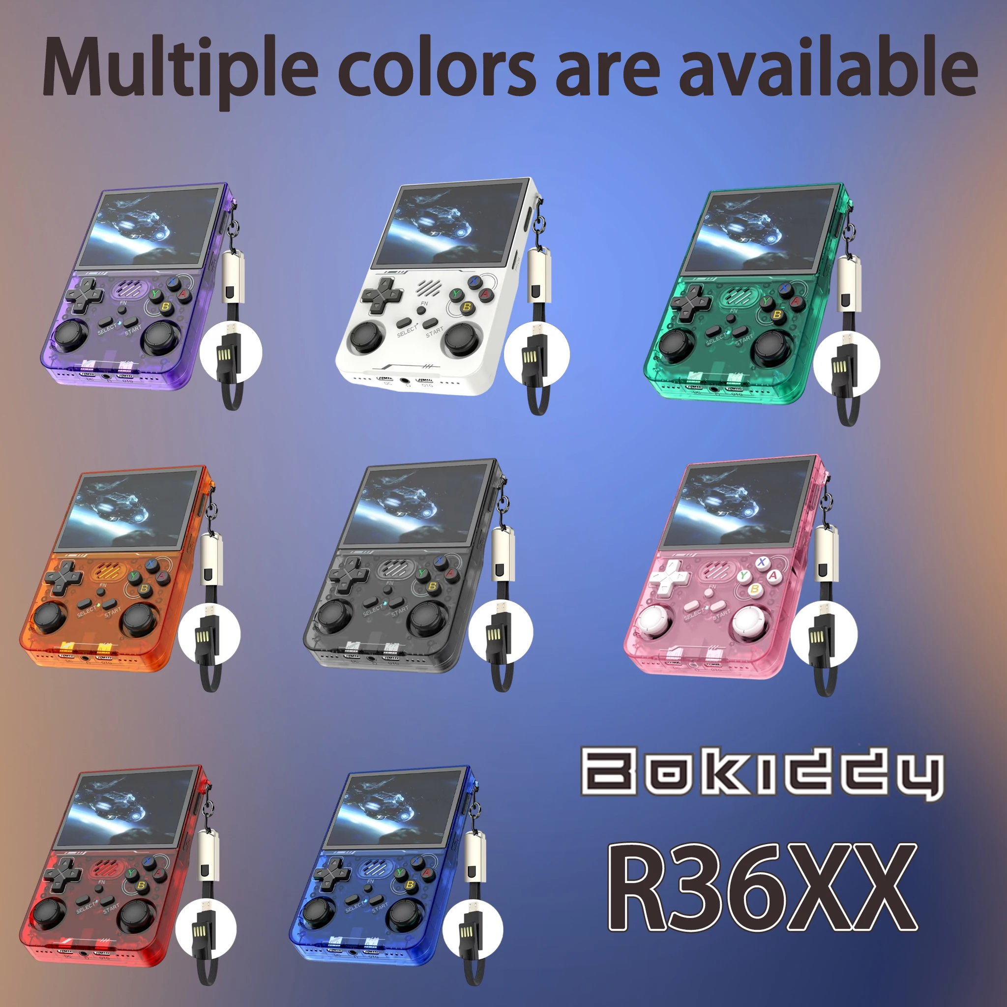 R36XX Retro Handheld Game Console Linux System 3.5 Inch IPS Screen Portable Pocket Video Player 64GB 128GB Wi-Fi Games Kid Gift