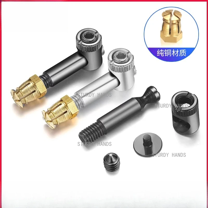 

20 комплектов металлических соединительных винтов 4-в-1 для мебели, шкафов и гардеробов, крепежи для сборки 3-в-1