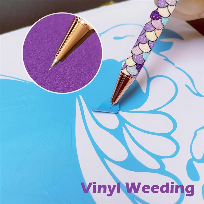 A57M-잡초 펜 도구 세트, 필수 접착 비닐 키트, 에어 실루엣 액세서리용 정밀 핀 펜 도구, 청록색