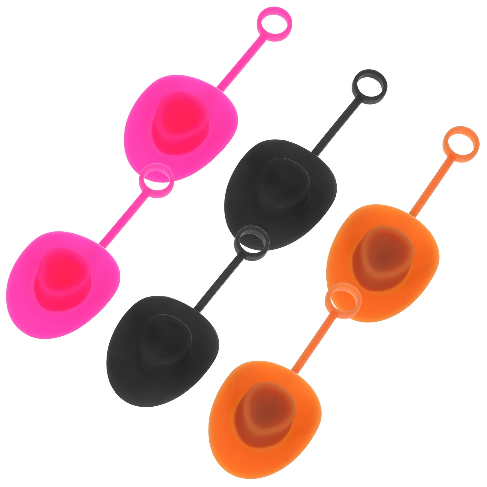 

6pcs Cowboy Hat Straw Toppers Silicone Dust Plug Cute Caps Protector Cover Replacement Tips Straw Charm Tumbler Kitchen Bar