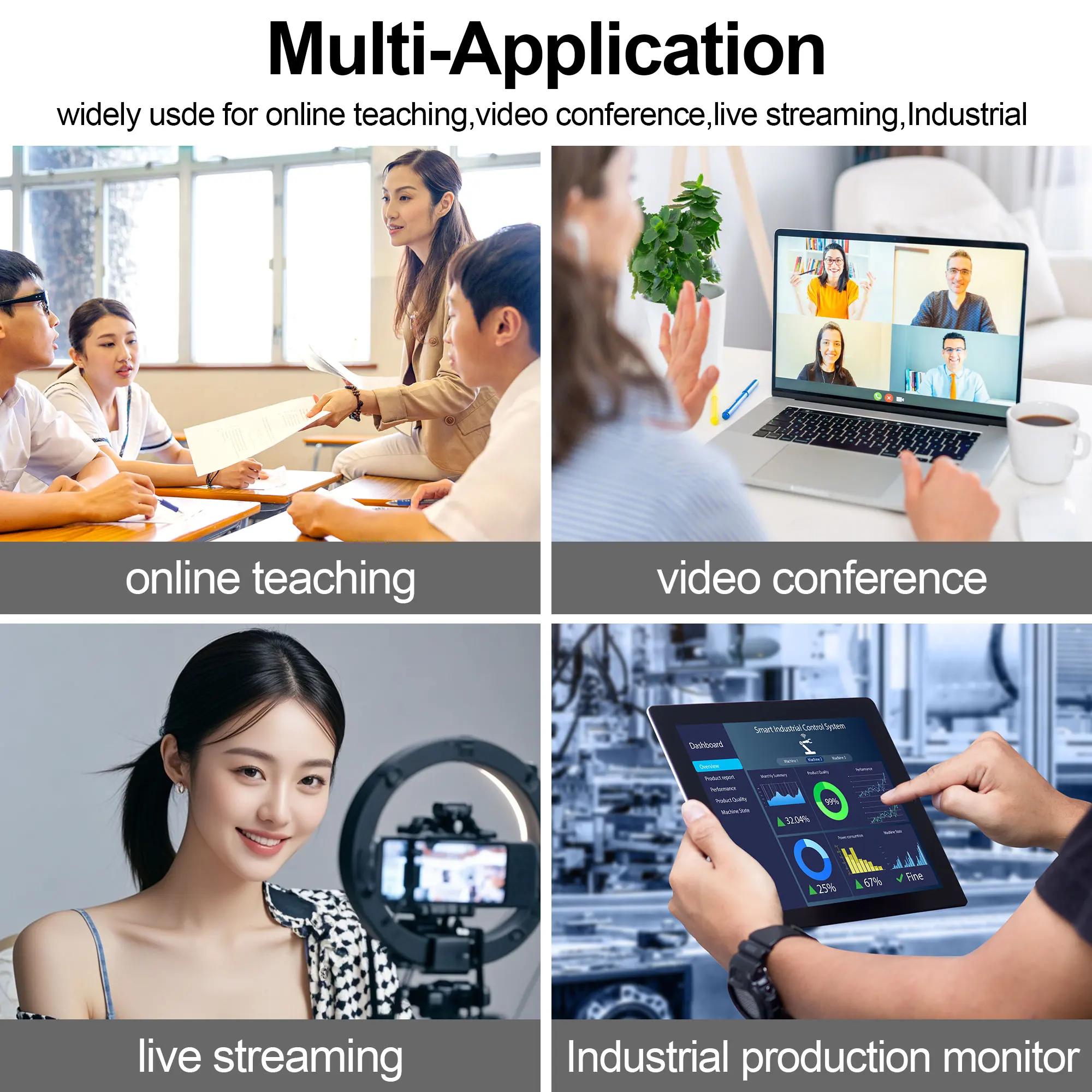 ELP 수동 줌 카메라 산업용 PC 웹캠, 윈도우 맥 리눅스 PI 지지대 산업용, USB 웹캠, 1080P, 30fps, 1920x1080, H.264