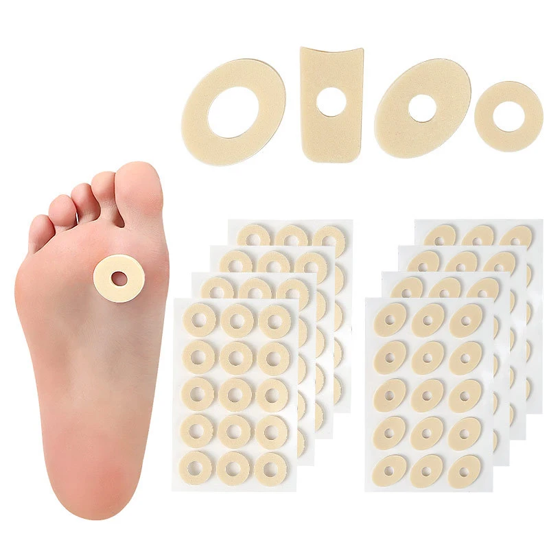 Oval Corn Callus Cushions Pads Soft Foam Self Stick Adhesive Waterproof Corn Protectors for Feet Women Men