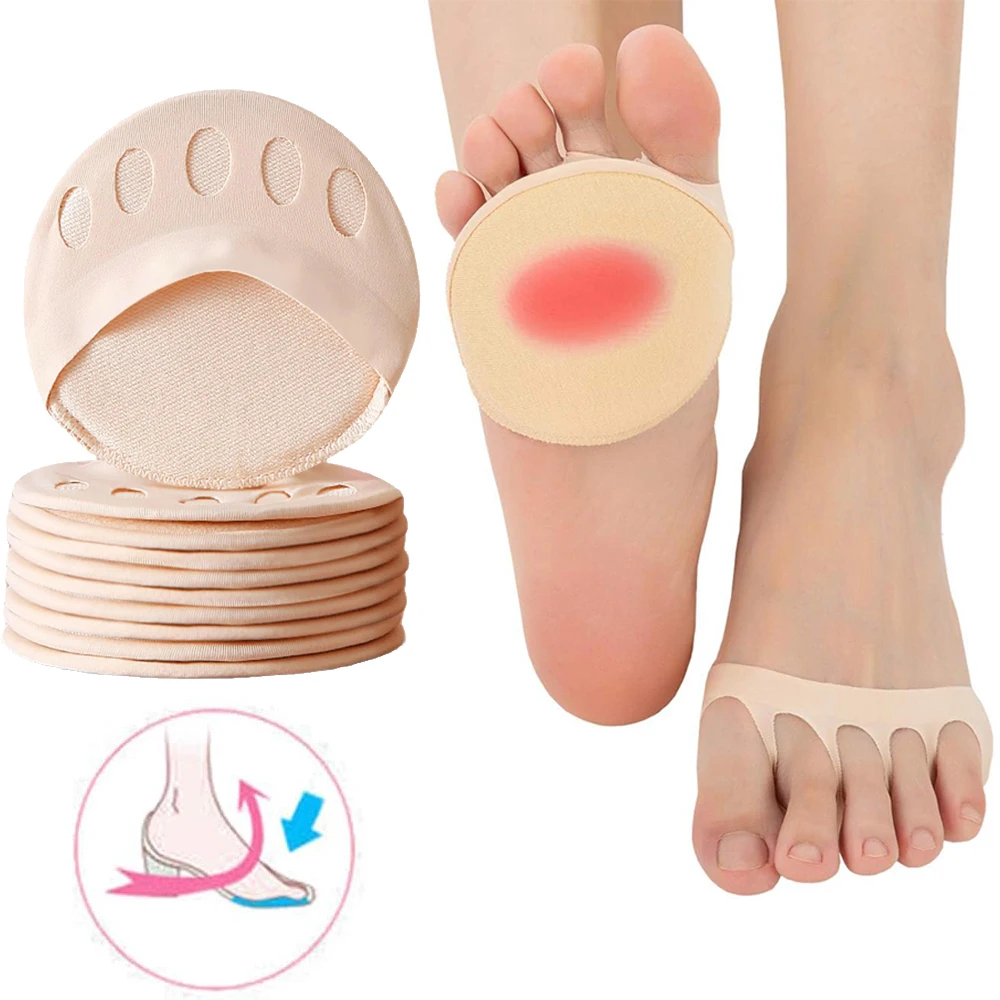 4pcs Foot Toe Pads for Sandals Half Insoles for Shoes Women High Heels Inserts Calluses Corns Pain Relief Forefoot Socks Padding