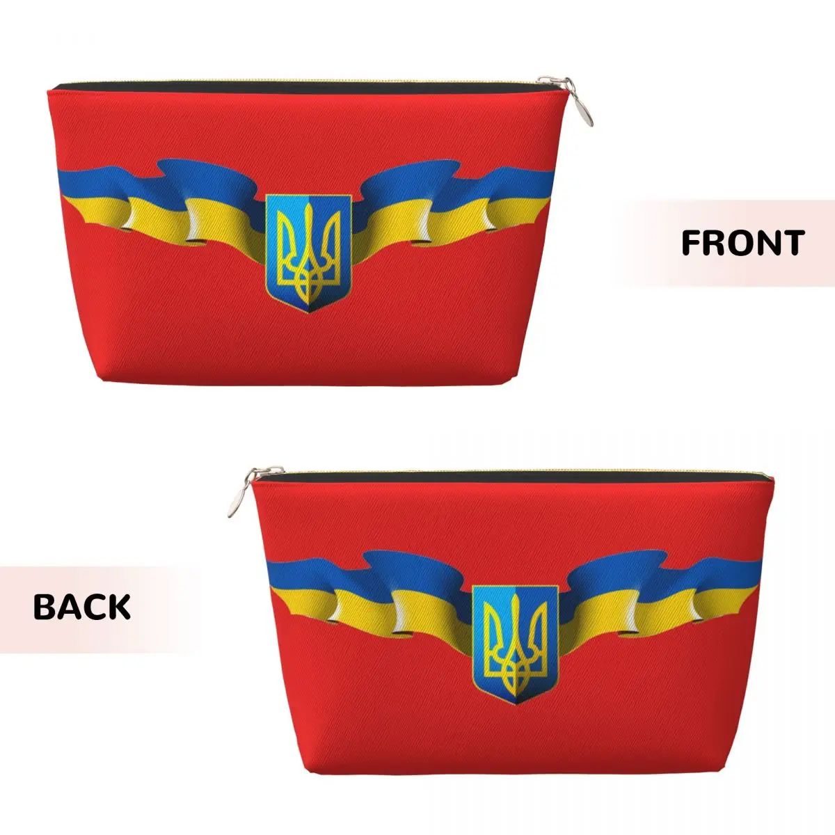 Custom Flag Of Ukraine Toiletry Bag Women Ukrainian Coat Of Arms Makeup Cosmetic Organizer Lady Beauty Storage Dopp Kit Case