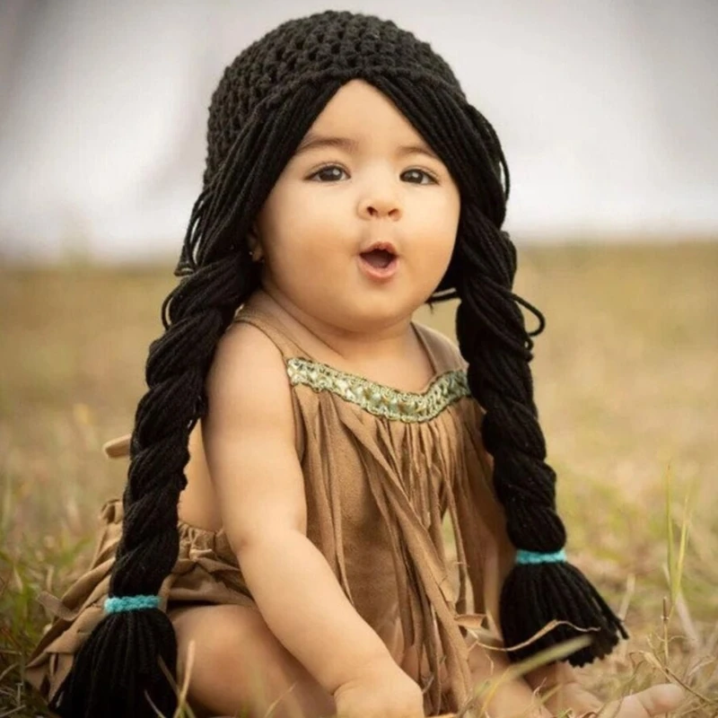 Girls Hat with Double Braids Trend Photo Shoots for Memorable Photo