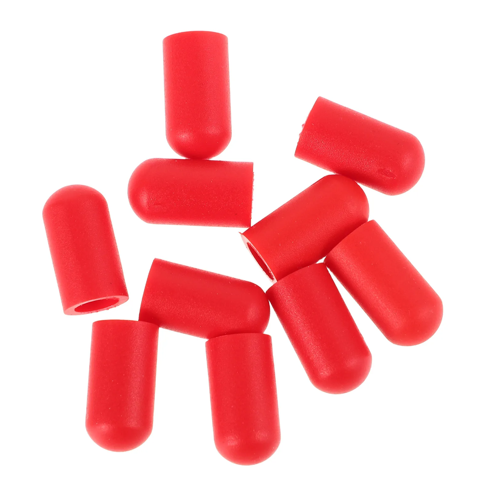 

10pcs Drumstick Protection Cover Red Silicone For Drum Practice Mute Easy Replacement Compatible With Various Drumsticks Drum